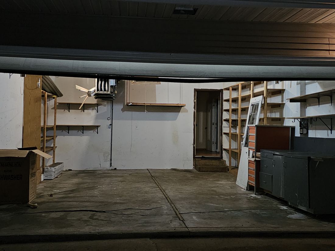Attached shop and garage space at the Stoughton property